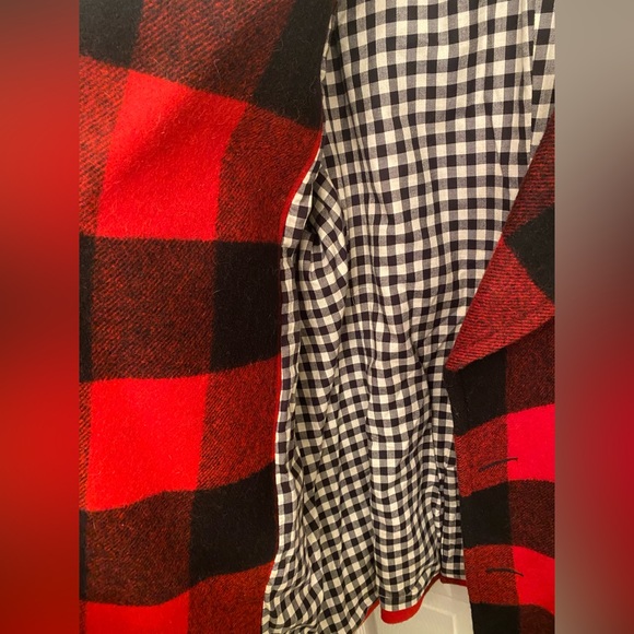 SOLD Outclass Plaid Wool and Leather Coat - Picture 9 of 11
